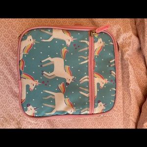 Pottery Barn Kids Classic Lunchbox with Rainbow Unicorns